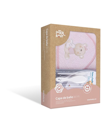 Capa de Baño 1 x 1 Mt Mod Love You+ Peine Ycepillo Rosa