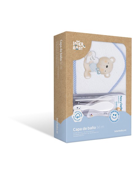 Capa de Baño 1 x 1 Mt Mod Love You+ Peine Ycepillo Bco/Azul