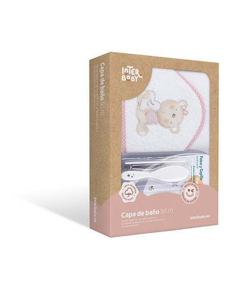 Capa de Baño 1 x 1 Mt Mod Love You+ Peine Ycepillo Bco/Rosa