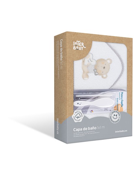 Capa de Baño 1 x 1 Mt Mod Love You+ Peine Ycepillo Bco/Gris