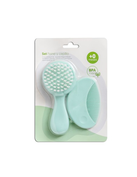 Set Cepillo y Peine Verde