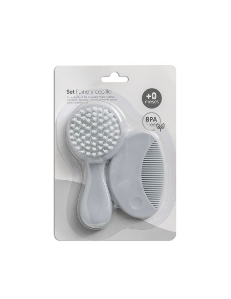 Set Cepillo y Peine Gris