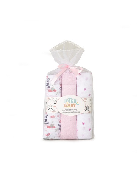 Gasas 80X80 Mod Paracaidista Pack 3 Rosa