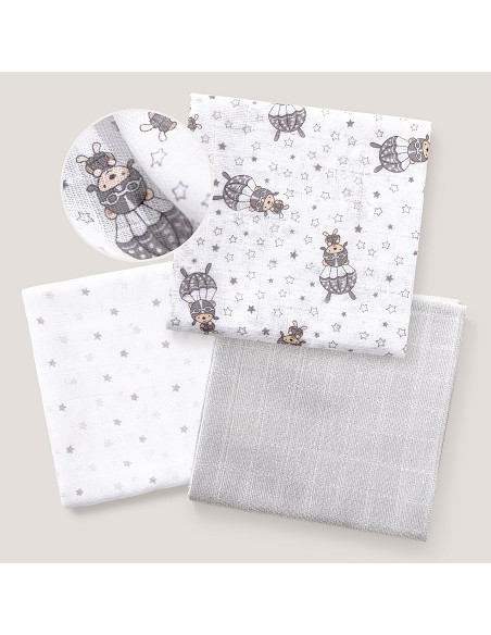 Gasas 80X80 Mod Paracaidista Pack 3 Gris