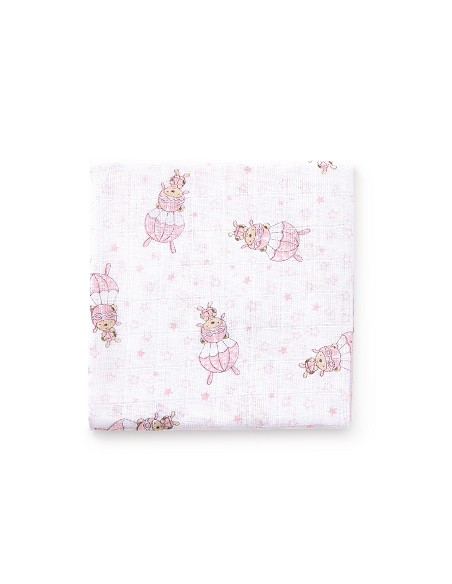 Gasas 80X80 Mod Paracaidista Pack 3 con Percha Rosa