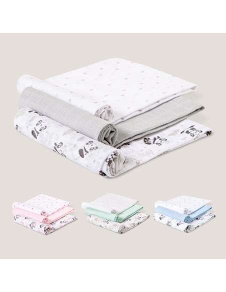 Gasas 80X80 Mod Panda Pack 3 Gris