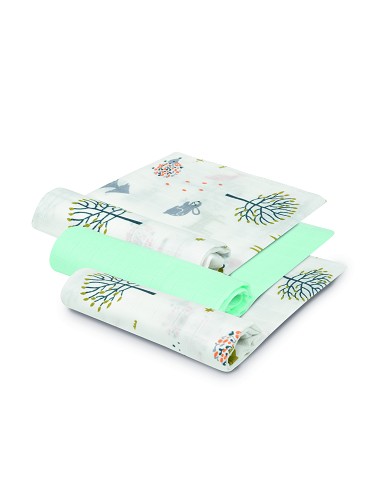 Gasas Bambu 55X70 Mod Fox Pack 3 Menta