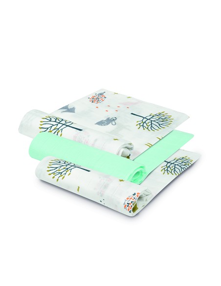 Gasas Bambu 55X70 Mod Fox Pack 3 Menta