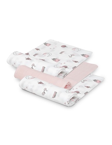 Gasas Bambu 55X70 Mod Moon Pack 3 Rosa