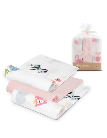 Gasas Bambu 55X70 Mod Jungla Pack 3 Rosa