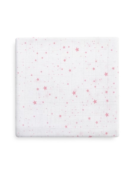 Gasas 80X80 Pack3 Modelo Conejitos Estrellas Rosa