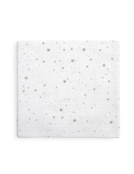 Gasas 80X80 Pack3 Modelo Conejitos Estrellas Gris