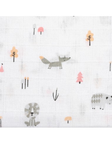 Gasas 80X80 Pack3 Modelo Forest Jungla Rosa