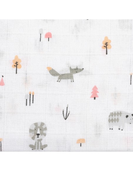 Gasas 80X80 Pack3 Modelo Forest Jungla Rosa