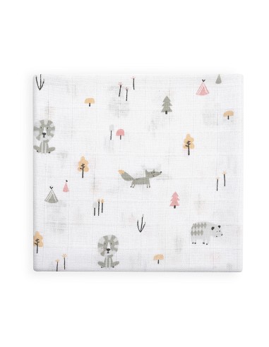 Gasas 80X80 Pack3 Modelo Forest Jungla Rosa