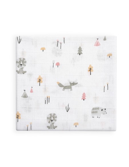 Gasas 80X80 Pack3 Modelo Forest Jungla Rosa