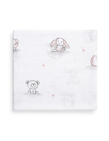 Gasas 80X80 Pack3 Modelo Forest Jungla Rosa