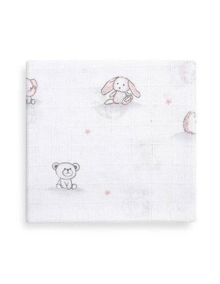 Gasas 80X80 Pack3 Modelo Forest Jungla Rosa