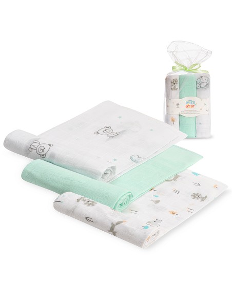 Gasas 80X80 Pack3 Modelo Forest Jungla Verde