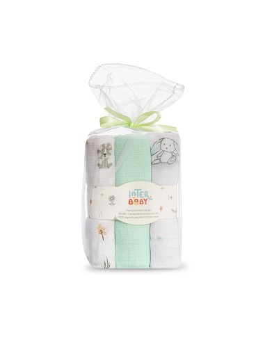 Gasas 80X80 Pack3 Modelo Forest Jungla Verde