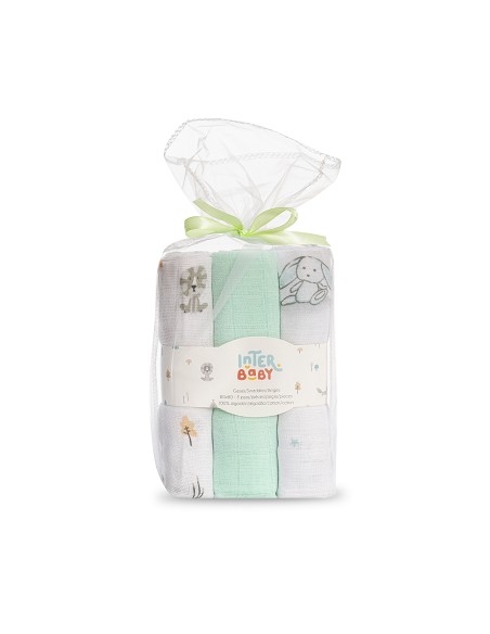 Gasas 80X80 Pack3 Modelo Forest Jungla Verde