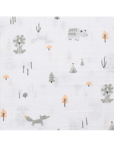 Gasas 80X80 Pack3 Modelo Forest Jungla Gris