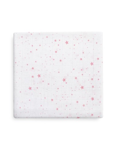Gasas 80X80 Pack3 Modelo Elefantes Estrellas Rosa