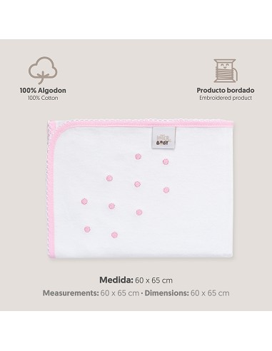 Gasa Bordada Mod Bodoque Rosa