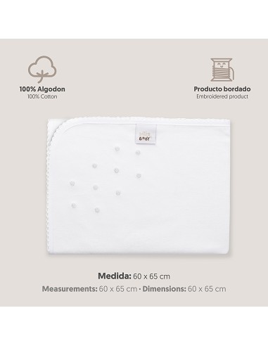 Gasa Bordada Mod Bodoque Blanco