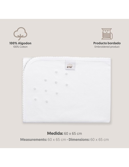 Gasa Bordada Mod Bodoque Blanco