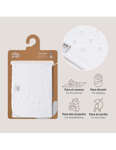 Gasa Bordada Mod Bodoque Blanco