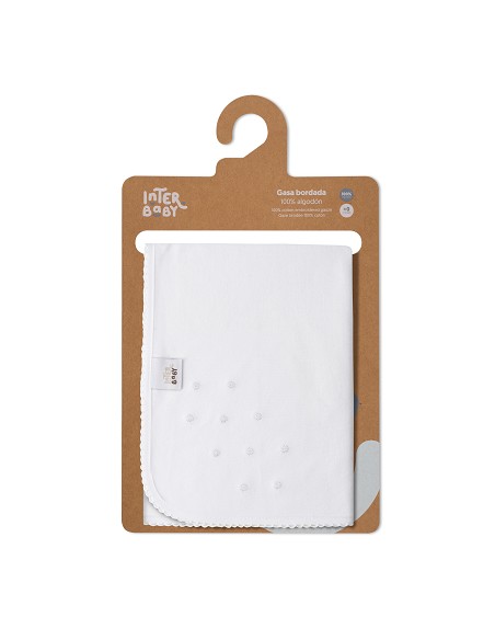 Gasa Bordada Mod Bodoque Blanco