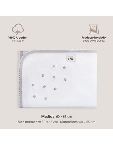 Gasa Bordada Mod Bodoque Gris