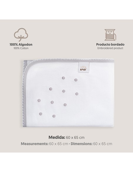 Gasa Bordada Mod Bodoque Gris