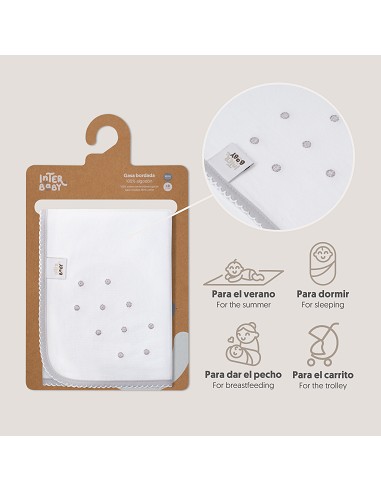 Gasa Bordada Mod Bodoque Gris