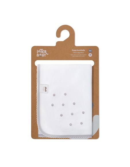 Gasa Bordada Mod Bodoque Gris