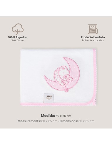 Gasa Bordada Mod Sleep Rosa