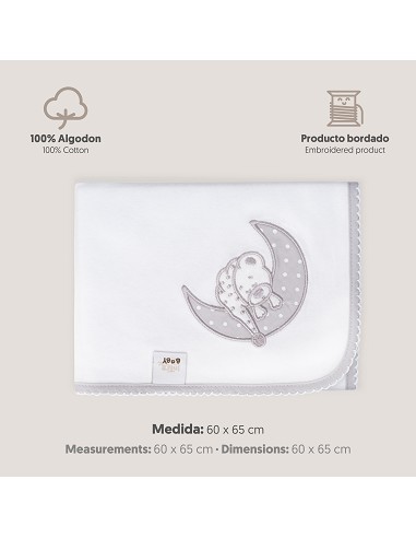 Gasa Bordada Mod Sleep Gris