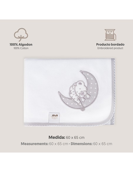 Gasa Bordada Mod Sleep Gris