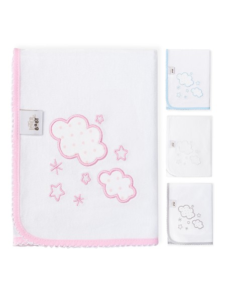 Gasa Bordada Mod Nubes Rosa