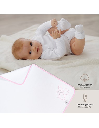 Gasa Bordada Mod Nubes Rosa