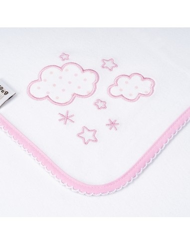 Gasa Bordada Mod Nubes Rosa