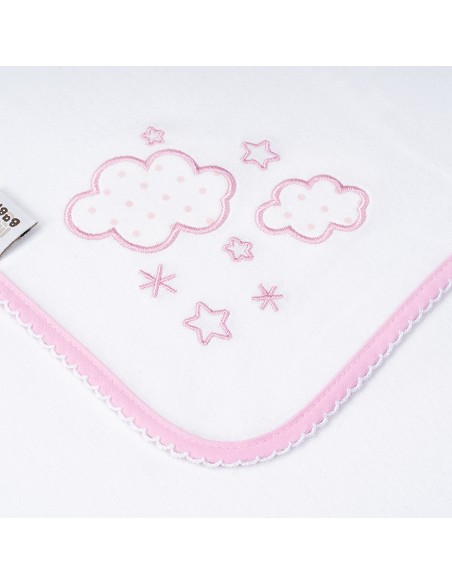 Gasa Bordada Mod Nubes Rosa