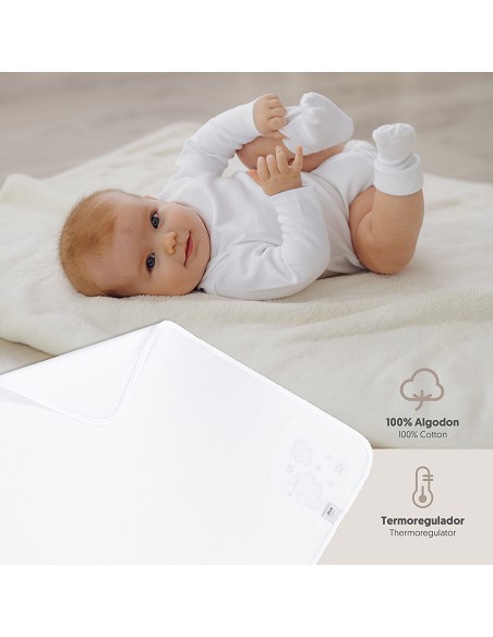 Gasa Bordada Mod Nubes Blanco