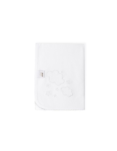 Gasa Bordada Mod Nubes Blanco
