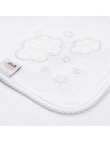 Gasa Bordada Mod Nubes Blanco