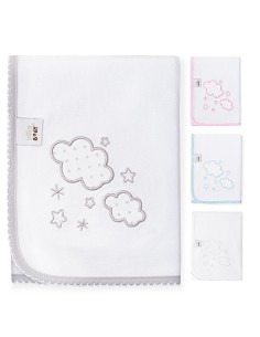 Gasa Bordada Mod Nubes Gris