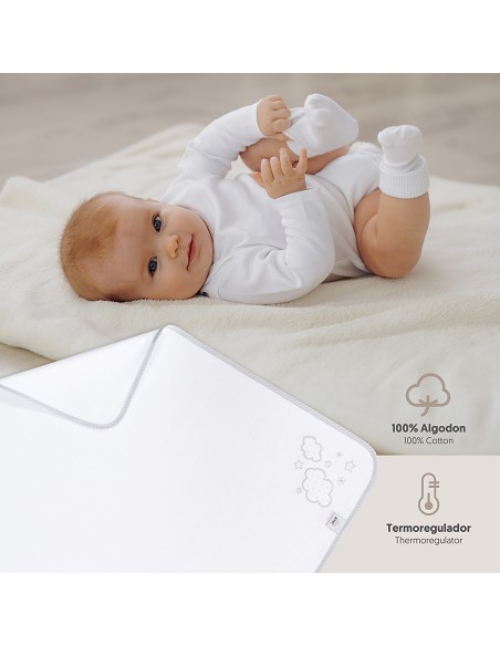 Gasa Bordada Mod Nubes Gris