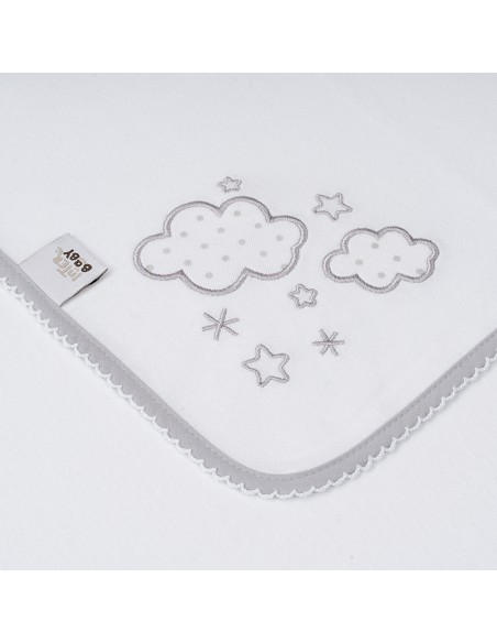 Gasa Bordada Mod Nubes Gris