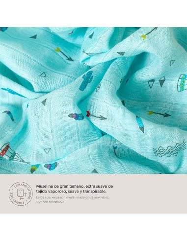 Muselina 1. 20 X1. 20 Mod Cabaña Verde